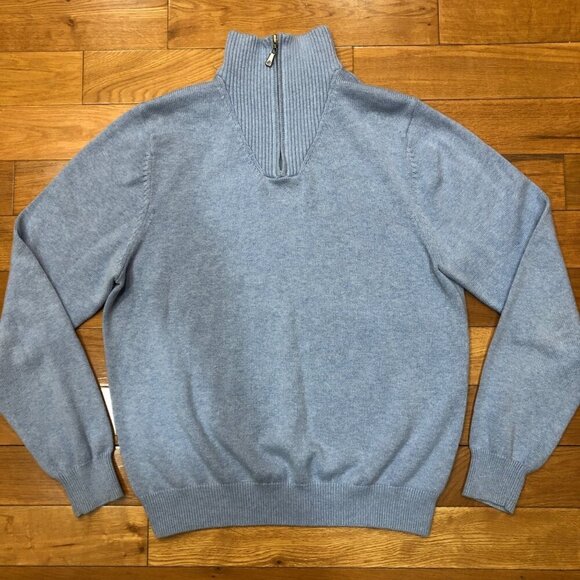 346 Brooks Brothers Other - 346 Brooks Brothers 1/4 Zip Long Sleeve Blue Pullover Size M